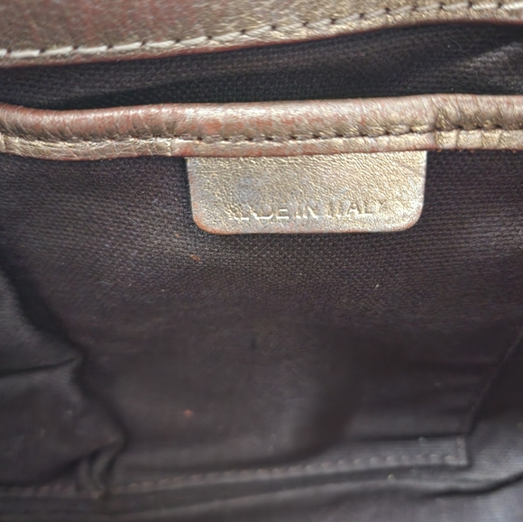 Burberry Gold/Beige Lazer Cut Check Haymarket Drawstring Tote - Picture 11 of 13